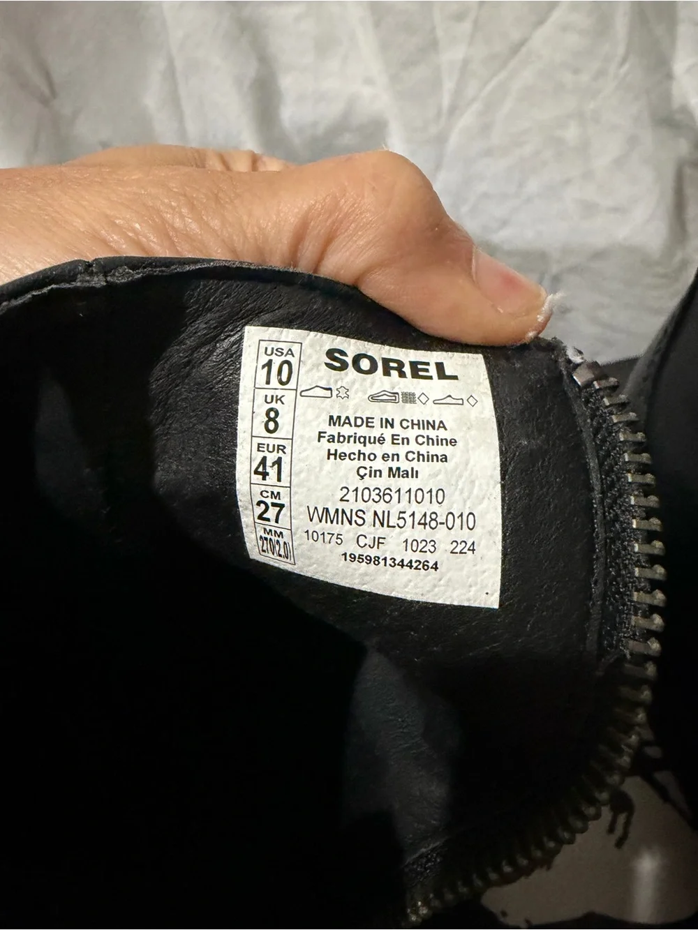 Sorel Black Wedge Zip Ankle Boots